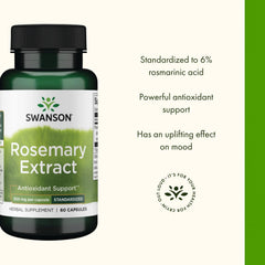 Side view of Swanson Rosemary Extract 500 mg 60 capsules