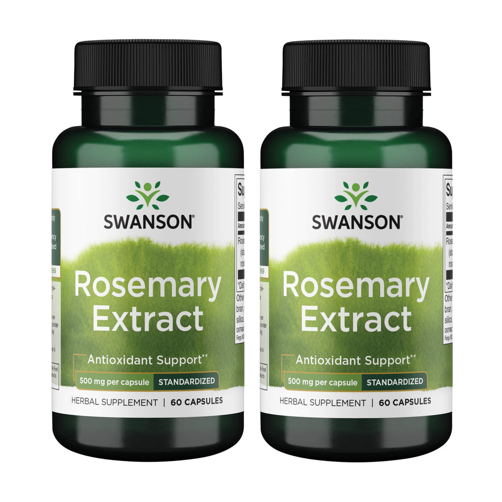 Swanson Rosemary Extract bottle – 500 mg per capsule, 2-pack