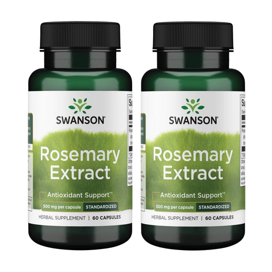 Swanson Rosemary Extract bottle – 500 mg per capsule, 2-pack