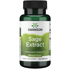 Swanson Sage Extract 100 Capsules - front view