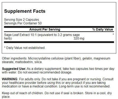 Swanson Sage Extract capsules for daily usage