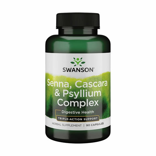 Swanson Senna Psyllium Cascara Complex 90 capsules label