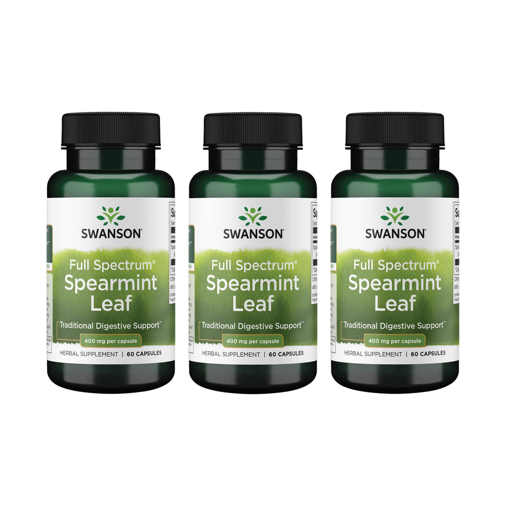 Swanson Spearmint Leaf Full Spectrum bottle front label