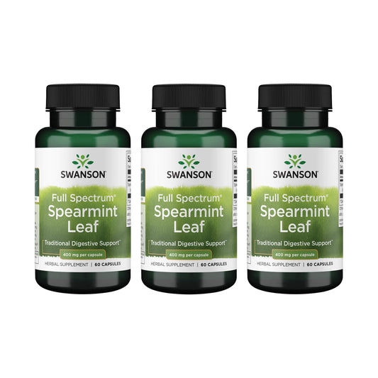 Swanson Spearmint Leaf Full Spectrum bottle front label