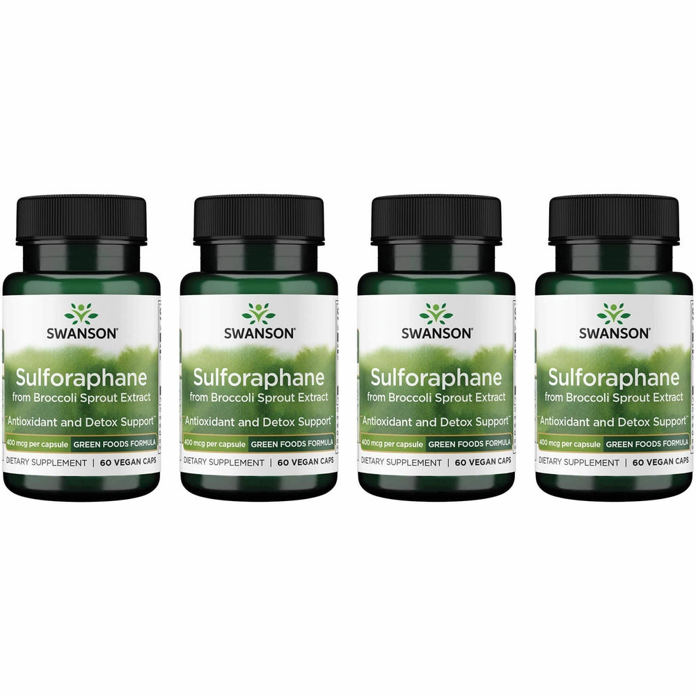 Bottle of Swanson Sulforaphane broccoli sprout extract capsules