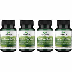 Bottle of Swanson Sulforaphane broccoli sprout extract capsules