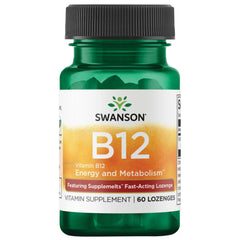 Swanson Sublingual Vitamin B-12 5 mg bottle with 60 tabs - front view