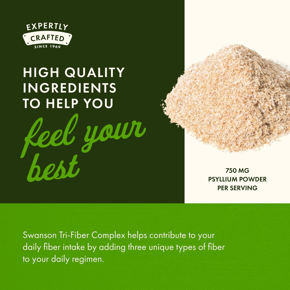 Swanson Tri-Fiber Complex 4-pack box for convenient home use.