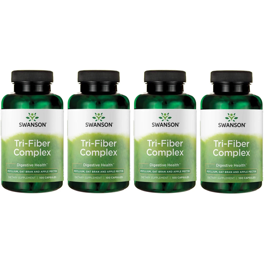 Swanson Tri-Fiber Complex bottle front showcasing the digestive health supplement.