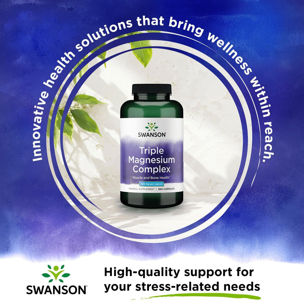 Supplement facts panel of Swanson Triple Magnesium Complex