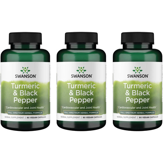 Swanson Turmeric & Black Pepper 90 Veg Caps bottle