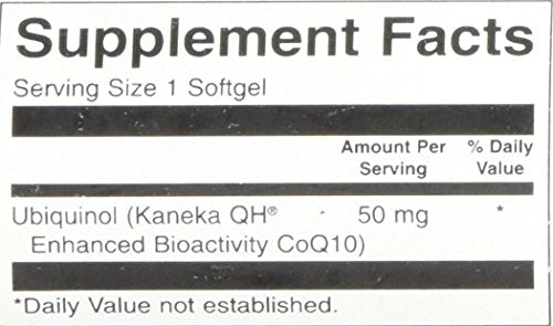 Swanson Ubiquinol bottle with cap removed