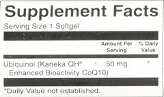 Swanson Ubiquinol bottle with cap removed