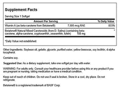 Swanson Betatene NAT Mix Carotenoids packaging label