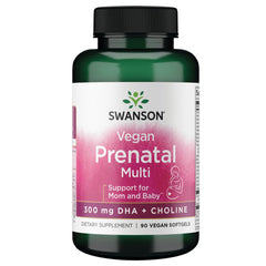 Swanson Vegan PRENATAL Multi 90 SGELS bottle front