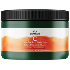 Bottle of Swanson VIT C from Sodium ASCORBATE 4.23oz