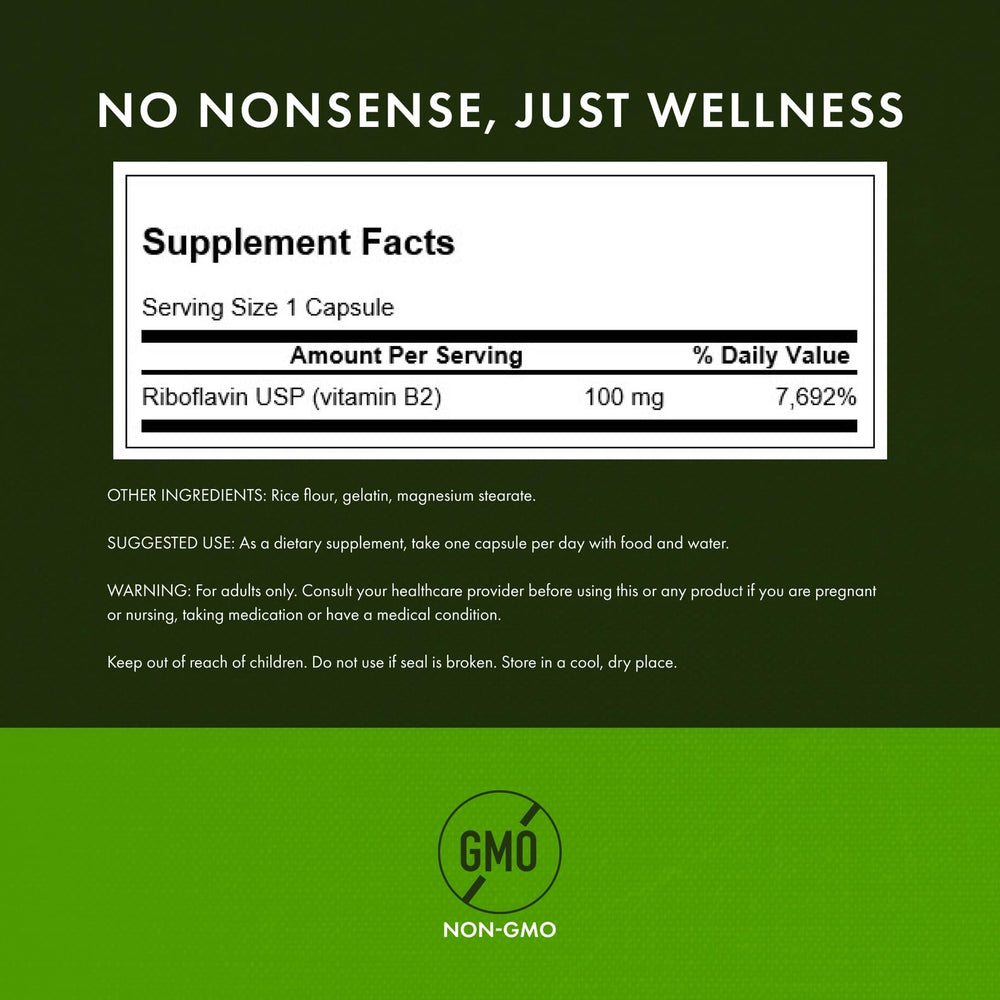 Swanson Vitamin B2 100 mg bottle and packaging