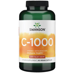 Swanson Vitamin C with Rose Hips bottle - front view