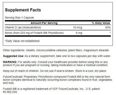 Close-up of Swanson Vitamin D & Boron capsules