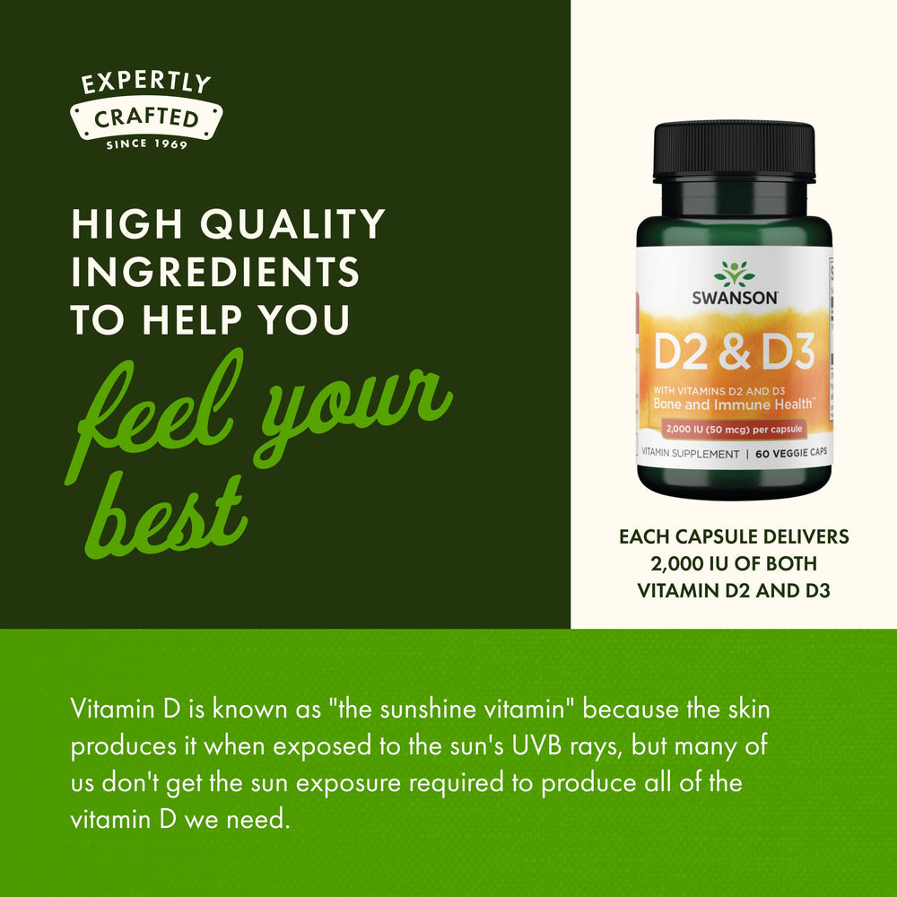 Capsules next to Swanson Vitamin D Complex bottle