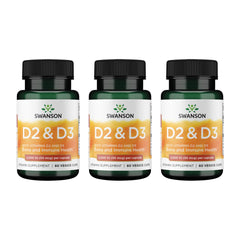 Swanson Vitamin D Complex bottle front view with 60 veggie capsules