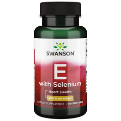 Swanson Vitamin E & Selenium 90 Softgels bottle