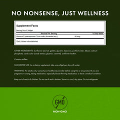Close-up of Swanson K2 MK-7 50 mcg softgels