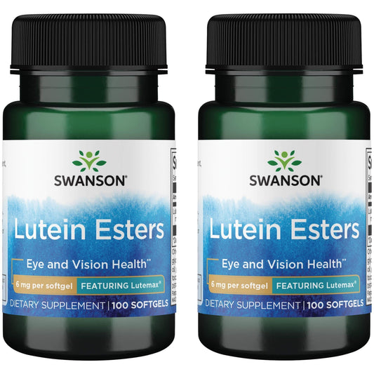 Front view of Swanson Lutein Esters Lutemax 6 mg 100 Sgels 2 Pack