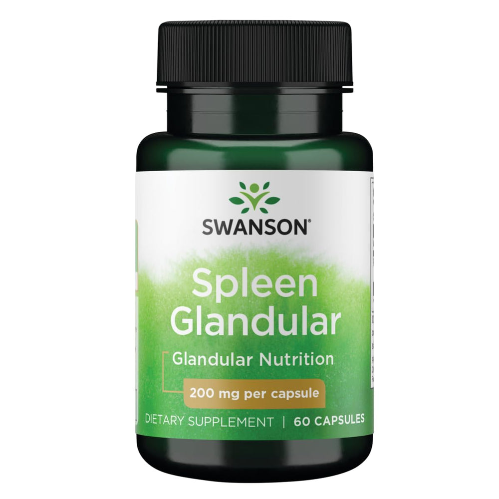 Swanson Raw Spleen Glandular 200 mg - 60 Capsules - Image 1