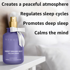 Pillow and bedside setup with spray bottle ready for use