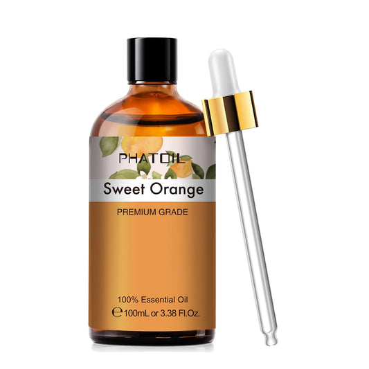 Sweet Orange essential oil 100ml bottle with dropper