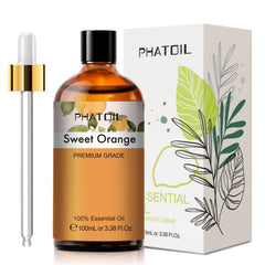 Amber UV-resistant bottle of Sweet Orange essential oil