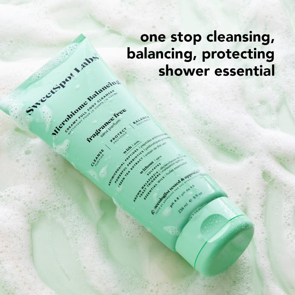 SweetSpot Labs feminine wash pump bottle shows easy, daily-use hygiene option.