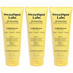 SweetSpot Labs wash bottle with vanilla aroma for gentle daily cleansing.