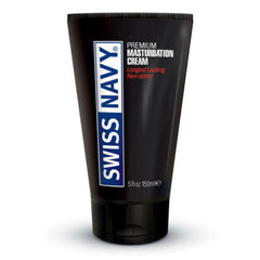Swiss Navy Massage Cream 5oz product shot in sleek, discreet packaging (MDScience Lab)