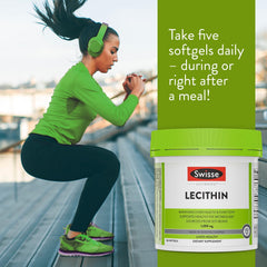 Swisse Soy Lecithin 180 softgels bottle