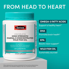 EPA and DHA breakdown on Swisse Wild Fish Oil