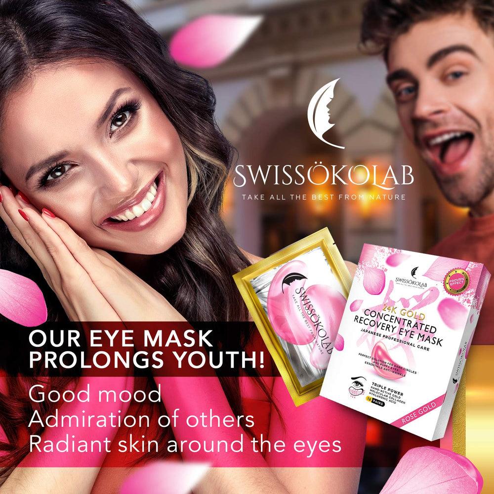 SWISSÖKOLAB collagen eye pads with hyaluronic acid for plumping.
