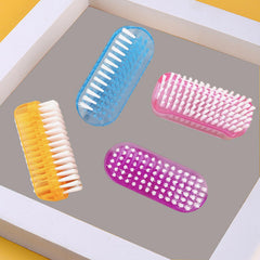 Sxmqhy two-sided nail brush, durable plastic handle for everyday use