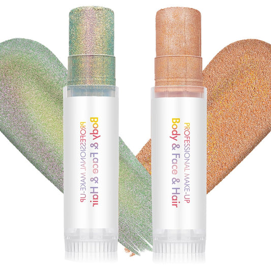 SYPAFG body glitter stick in orange for warm, radiant face and body sparkle.