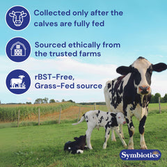 Side view of the Symbiotics Colostrum 60ct bottle