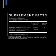 Label close-up showing 1000mg and 25% anthocyanins