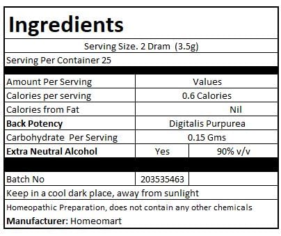 Label and ingredients on the Symphytum Officinale pellet packaging