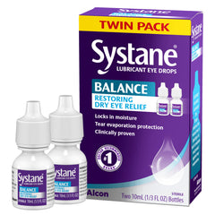 Systane Balance bottle pour demonstrates convenient dry-eye relief on demand