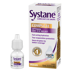 Systane Complete bottle-top view demonstrates easy drops for fast eye comfort.