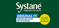 Systane long-lasting eye care in use shows immediate moisture and soothing relief