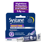 Systane Nighttime Ointment 3.5g tube front view for overnight moisture protection