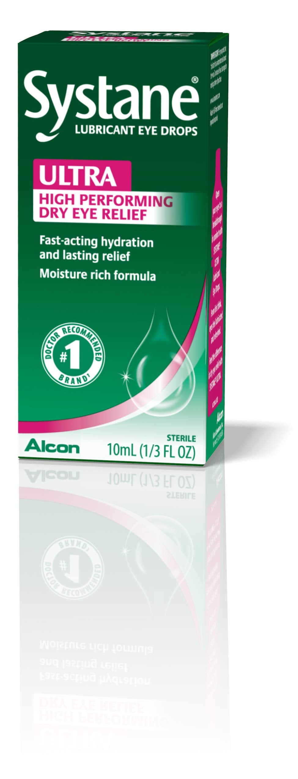 Systane Ultra eye drops in daytime routine offer refreshed, comfortable eyes.