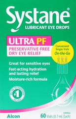 Systane Ultra eye drops dispensing nozzle enables quick, comfortable application.