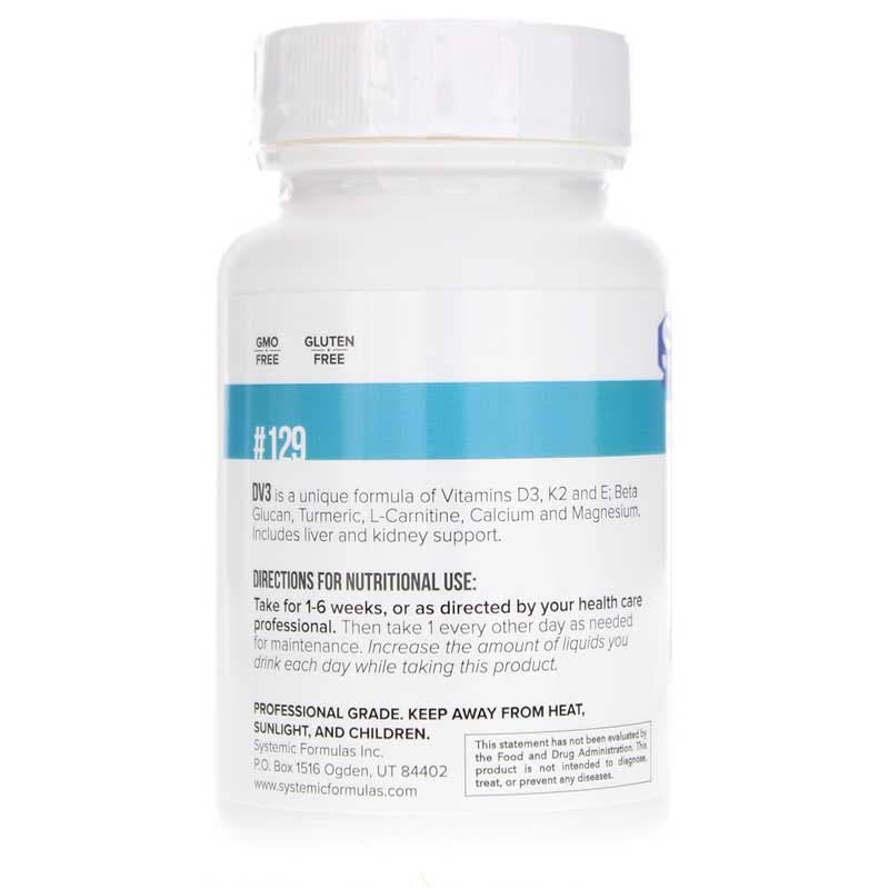 Liver and kidney support components included in the DV3 formula